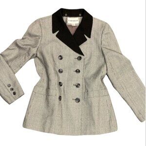 John Meyer of Norwich Sz 2P/Petite Checked Blazer Convertible Collar 297B